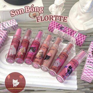 [FLORTTE] Son Bóng Dạng Gloss Flortte Mèo Cute Caro Super Beauty Độ bóng cao