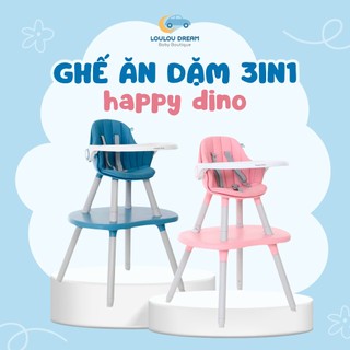 Ghế ăn dặm Happy Dino Peanut 3in1 nội địa Trung màu xanh màu hồng cho bé từ 6 tháng tuổi