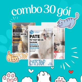 Combo 30 gói pate mèo mix vị, mỗi gói 100 gram