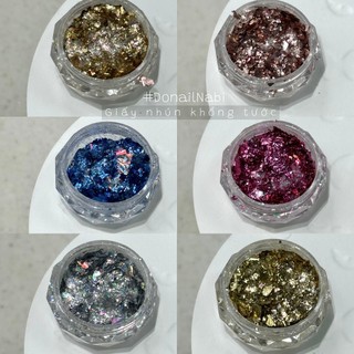 Set giấy nhún nail khổng tước 6 màu