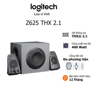 Loa Vi Tính Logitech Z625 Âm thanh 2.1, công suất 400W
