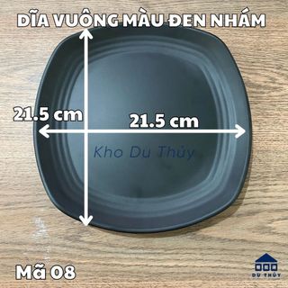 Bộ Dĩa Vuông màu đen nhám- Dĩa Chữ Nhật màu đen nhám- Dĩa Tam Giác màu đen nhám Melamine