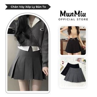  Chân váy ngắn xếp ly bản to MunMiu cao cấp phong cách trẻ trung năng động 5913 
