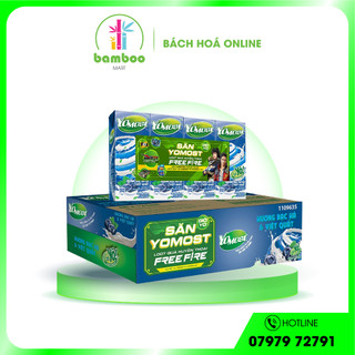 Thùng 48 hộp sữa chua lên men tự nhiên yomost bạc hà - việt quất - 170ml/hộp