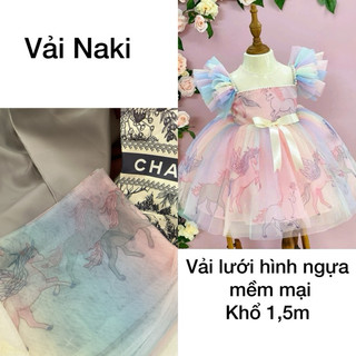 Vải Lưới Hình Ngựa mềm mại co giãn khổ 1,5m