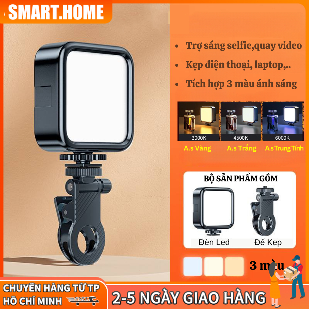 【🔥Free ship🔥】Đèn Led Selfie Hỗ Trợ Ánh Sáng Chụp Ảnh Quay Video Kẹp Lên Điện Thoại Ipad Máy Ảnh