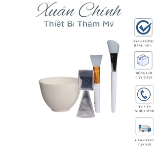 Bát pha bột mặt nạ - chổi , thìa cọ peel da cho spa