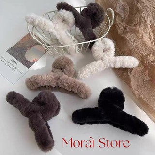 Kẹp Tóc Phối Lông Thỏ Đáng Yêu Thời Trang Dễ Thương Cho Nữ