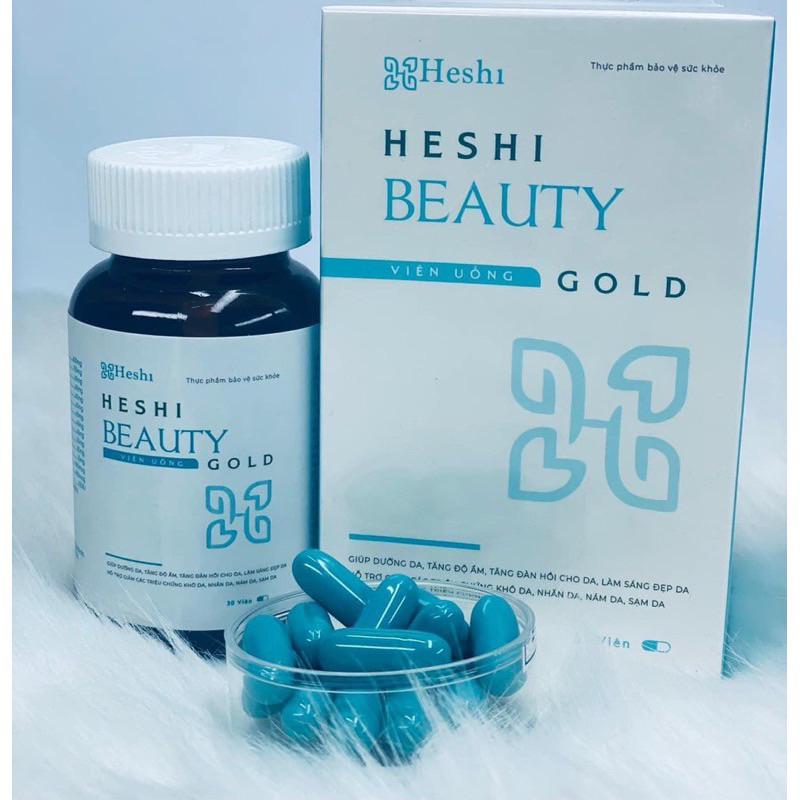 Viên Uống Trắng Da Heshi Beauty Gold Đẹp Da, Giảm Nám, Tàn Nhang, Mụn