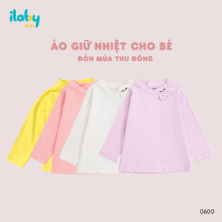 Áo giữ nhiệt cho bé gái ILABY tai thỏ chất thun cotton co dãn 4 chiều cho bé 10-38kg [0600]