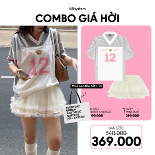  Mua 1 Áo Jersey Silly Love 12 Gấu + 1 Chân váy Kizzy dáng ngắn Kill System