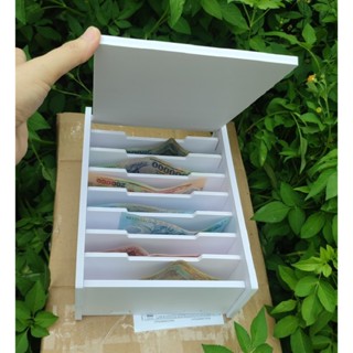 Hộp chia tiền thu ngân có nắp, khay chia tiền, hộp đựng tiền tiện dụng