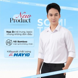 Áo sơ mi nam GENEROS áo sơ mi trắng công sở phom rộng Regular ít nhăn siêu bền lịch lãm đứng form