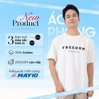 Áo phông nam cổ tròn Generos MF010124003ON áo thun in chữ dáng rộng oversized cotton định lượng 250gsm cao cấp