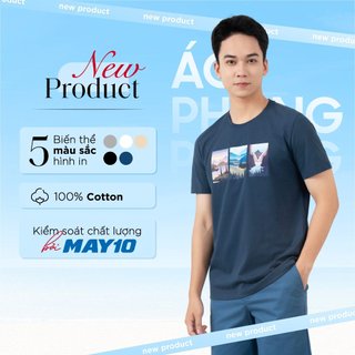 Áo phông nam GENEROS TS07 nhiều màu thun cổ tròn chất cotton thoáng mát co giãn nhẹ MF010124001