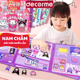 Quyển Đồ Chơi Thủ Công Kuromi, Sanrio Có Nam Châm Decorme Nhiều Hình Dễ Thương