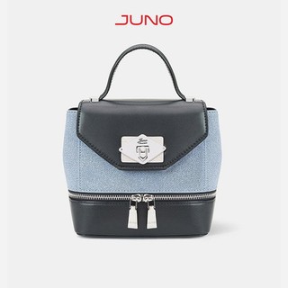 Balo Nữ Thời Trang JUNO Nắp Gập Phối Khoá Kéo Trang Trí BL165