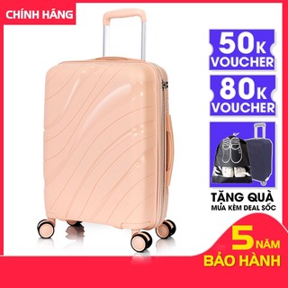 Vali cao cấp pp vali kéo du lịch, chống va đập size 20/24, bảo hành 5 năm