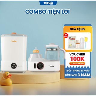 Máy tiệt trùng sấy khô hơi nước Topgiakids (M2-01), hấp đồ ăn cho bé đa chức năng bảo hành 3 năm