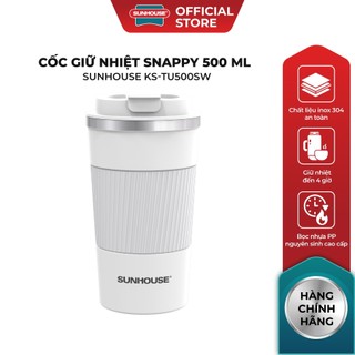 Cốc giữ nhiệt snappy 500 ml sunhouse ks-tu500sw