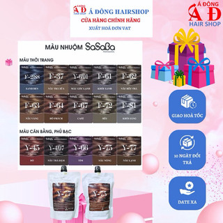 Thuốc nhuộm phủ bạc thời trang Sasaba cân bằng màu có công thức 450ml (Chưa gồm oxy)