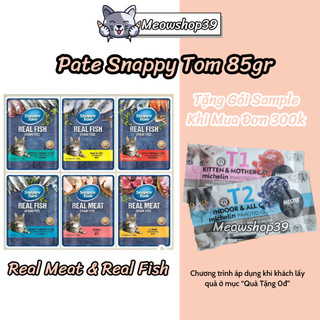 Pate snappy tom gói 85g real fish &amp; real meat - pate cho mèo snappy tom từ thịt cá thật