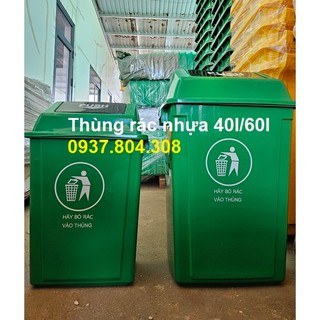 Thùng rác nắp lật 40l và 60l, thùng rác gia đình