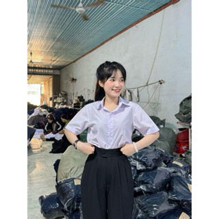 ÁO SƠ MI TRẮNG TAY NGẮN FORM VỪA MANG ĐI HỌC VÀ CÔNG SỞ