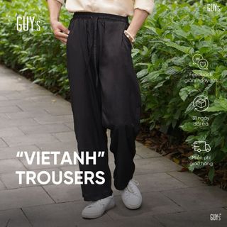 Quần Dài Nam GUY's Closet "VIET-ANH" Trousers - Form Ống Rộng, Thoải Mái - Kiểu Hàn Quốc, Trẻ Trung - Màu Đen, Trắng