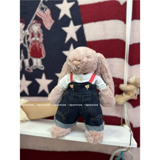Quần Yếm Jean + Áo Thun Cho Thỏ Jellycat chính hãng (size M /L /Huge)