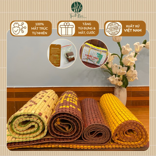 Chiếu trúc hạt Việt Nam đủ kích thước size cao cấp ,mắt trúc tự nhiên, chiếu tre hạt nâu hạt vàng giúp tuần hoàn máu tốt