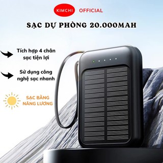 Sạc Dự Phòng Kimchi Tích Hợp Sạc Nhanh 4 Chân Sạc Thông Dụng Tiện Lợi