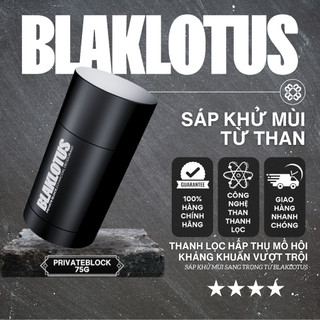 Lăn Khử Mùi BLAKLOTUS PRIVATEBLOCK Sáp Khử Mùi Khô Từ Than Charcoal Deodorant Nhập Khẩu Korea 75G