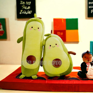   HoảTốcHCM-Tặng kèm quà  Gấu bông quả bơ dài tròn gối ôm hình quả bơ dễ thương dài size 45 - 60cm 
