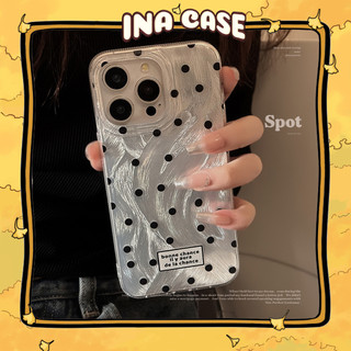 Ốp lưng iphone chấm bi nhũ bạc 15promax/ 15plus/ 15pro/ 15/ 14promax/ 14pro/ 13promax/ 12promax/ 11/ 11promax