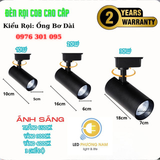 Đèn rọi ray cob, đèn ống bơ dài 10w/20w/30w trang trí shop, quán, showroom