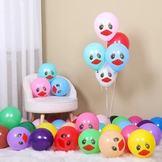 Combo 10 bóng bay in hình mặt cười, mặt vịt ngộ nghĩnh Đủ Màu 28-30cm LK888 - Booshopdecor