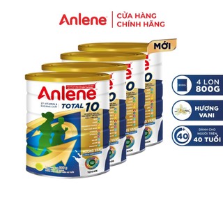 Combo 4 lon sữa bột bổ sung dinh dưỡng Anlene TOTAL 10 lon 800g