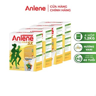 Combo 4 Sữa bột Anlene Gold 5X hương vani hộp 1.2kg