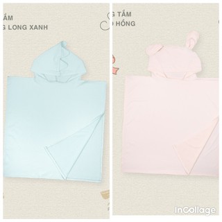 Chaang áo choàng tắm kèm mũ chó dệt gân nổi Crepe SS2024D07
