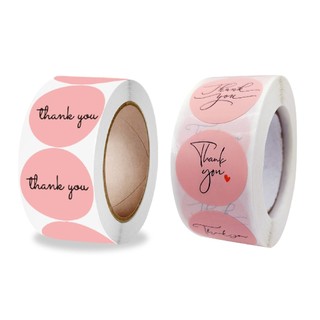[NHIỀU MẦU] CUỘN 500 nhãn dán cảm ơn - tem thank you kiểu vintage đơn giản, sang chảnh cho gói hàng thêm dụng tâm