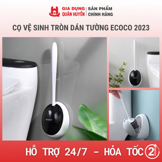 Cọ vệ sinh, cọ toilet silicon tròn Ecoco chống bắn nước mẫu mới 2023