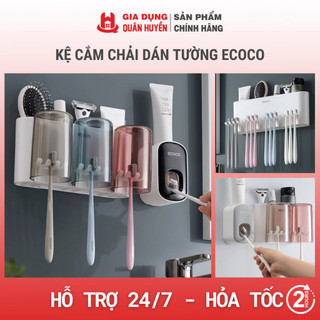 Kệ cắm bàn chải, để đồ nhà tắm ECOCO cao cấp không cần khoan tường