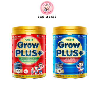 Sữa bột growplus+ nutifood xanh/đỏ - lon 900g/1,5kg chính hãng nutifood