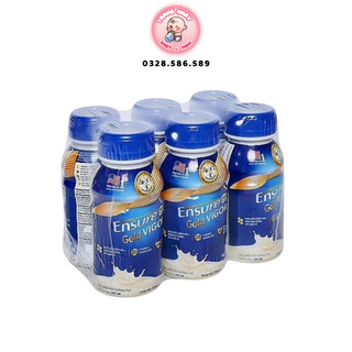 Lốc 6 chai sữa bột pha sẵn Ensure Gold Vigor vani 237ml