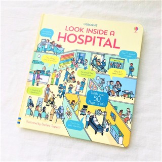 Sách - usborne lift-the-flap look inside a hospital - cho bé từ 5 tuổi