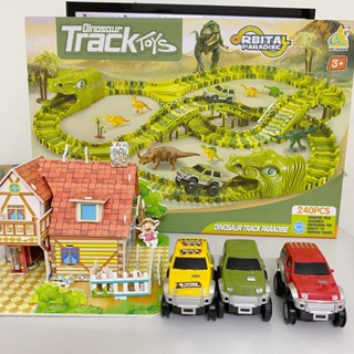 Xe ô tô chạy pin - Dùng cho bộ lắp ráp đường đua khủng long 168 chi tiết và 240 chi tiết
