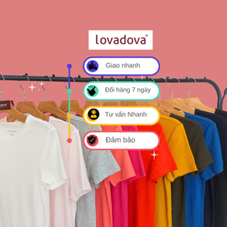 Áo thun cổ tròn cotton co giãn Lovadova 23B02C001