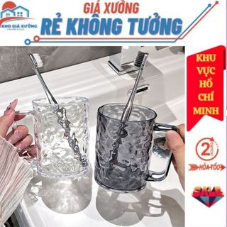 Cốc Vân Pha Lê Uống Nước, Ly Đánh Răng Nhựa Cao Cấp Có Vân 3D Nổi Hiện Đại- Ly Trang Trí