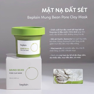 Mặt nạ đất sét đậu xanh beplain 120gr